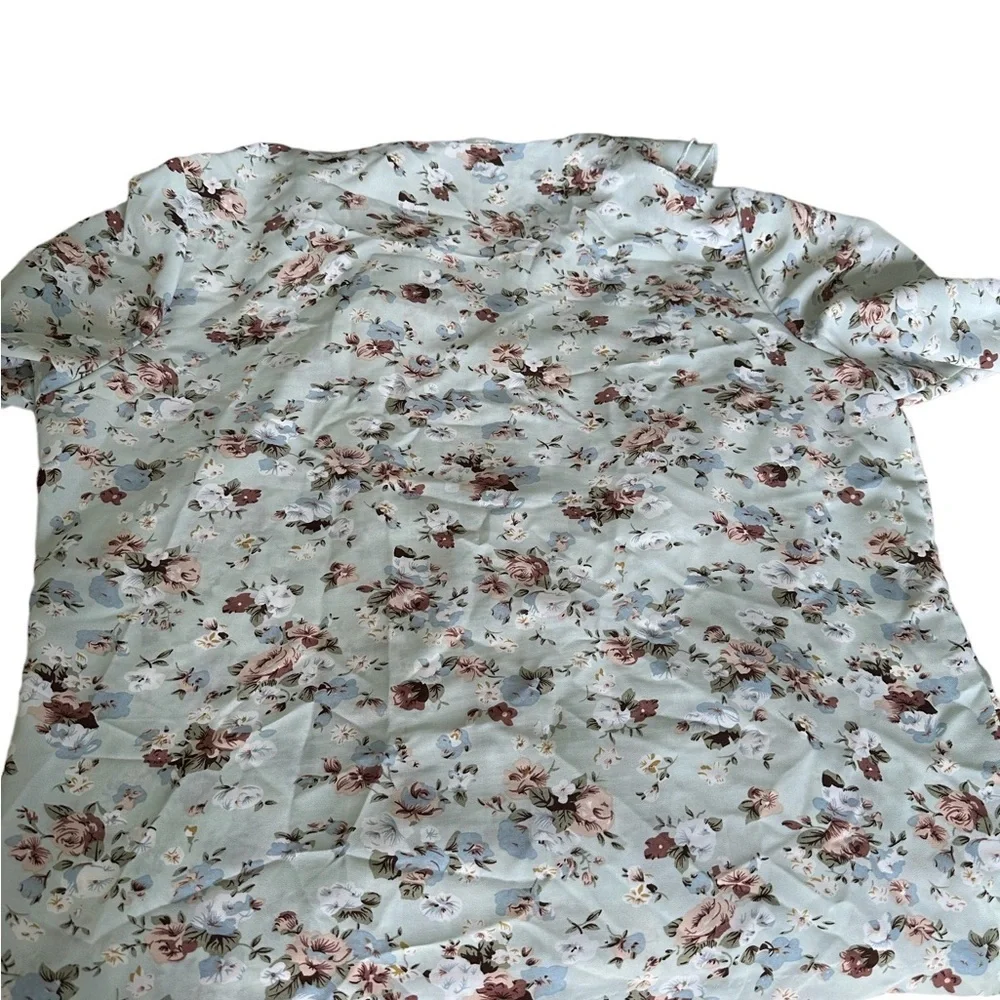 Blair Floral Button Down Bell Sleeve Blouse Size L/XL